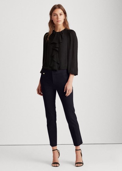 Women's Ralph Lauren Stretch Cotton Skinny Pants | 927541BGP